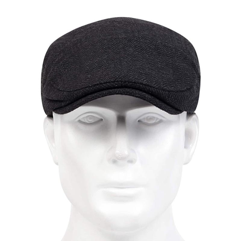 Character Grid Style Beret Hats Fashion Outdoor Windproof Cold Hat Men's and Women's Universal Cap Cotton Warm Caps