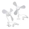 Clamp On Desk Fan with Light Plug in Mini Fan Desktop Personal Fan Flexible Gooseneck for Home Bedroom Study Room
