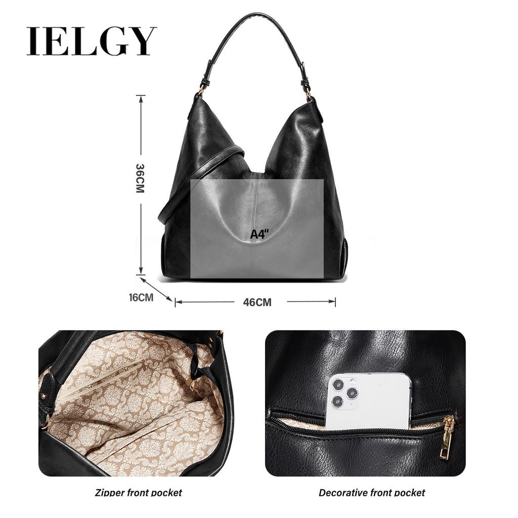 IELGY women's shoulder crossbody large capacity tote bag
