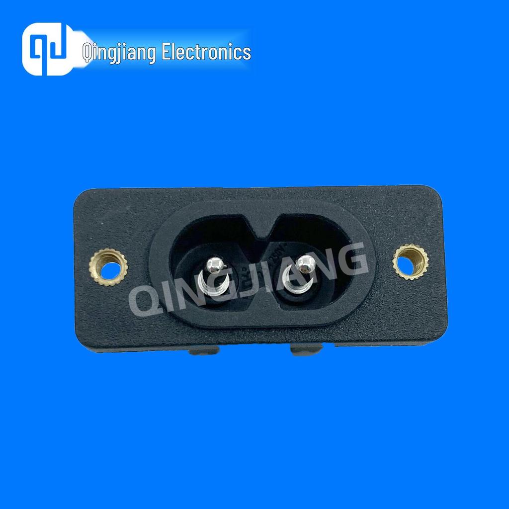 HC-88 Black C8 Female Connector with Two-Pin Screw Lock