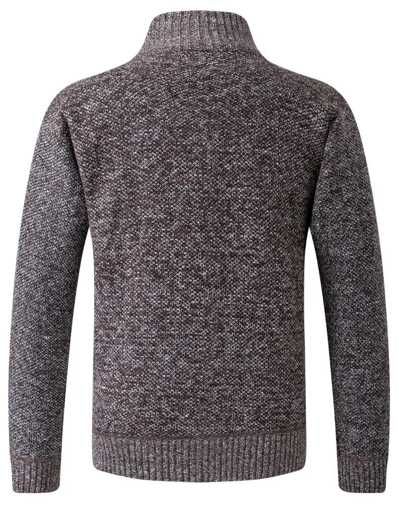 Men's European Thick Knit Long-Sleeve Cardigan Sweater - Casual Outdoor Sports Style