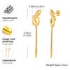 Snake Chain Long Tassel Earrings for Women, Stainless Steel  18K Gold Plated Dangle Earrings Fashion Jewelry