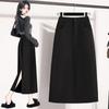 Female Autumn Half-body Skirt Ladies Elegant Commuting Medium-length Hip Skirts Loose A-line Skirt