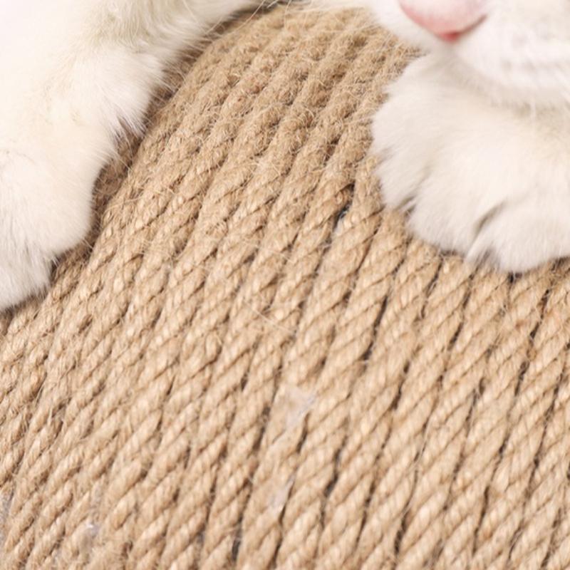 Houten Krabpaal met Bal – Sisaltouw Kattenklauw Slijper, Duurzaam Interactief Speelgoed voor Binnenkatten, Beschermt Meubels