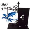 Einzigartiges Urlaubs-Souvenir Magische Fliegende Drachen Bücherregal-Lampe, Warmes Hängendes Nachtlicht, Fantasy-Skulptur mit Ständer Lese-Ecke Dekoration, Geschenk