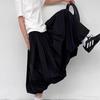 Dames Elastische Taille Lange Rok Mode A-lijn Vintage Koreaanse Mode Losse Ballon Maxi Rok Casual Streetwear