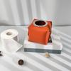 Roll Paper Box Multifunctional Square Large Diameter High Capacity Reusable Pen Holder Faux Leather Napkin Paper Case Desktop Sundries Organizer