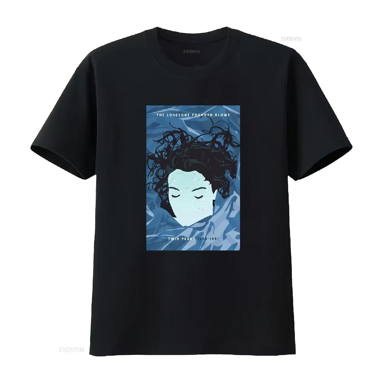 

Laura Palmer Twin Peaks Jersey T Shirt vintage Washed Unisex fashion Casual Versatile graphic Comfortable Soft Stylish S чёрный