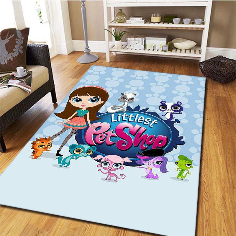 Littlest Pet Shop Carpet Rug for Living Room Bedroom Home Sofa Decoration,Kids play Non-slip Floor Mat