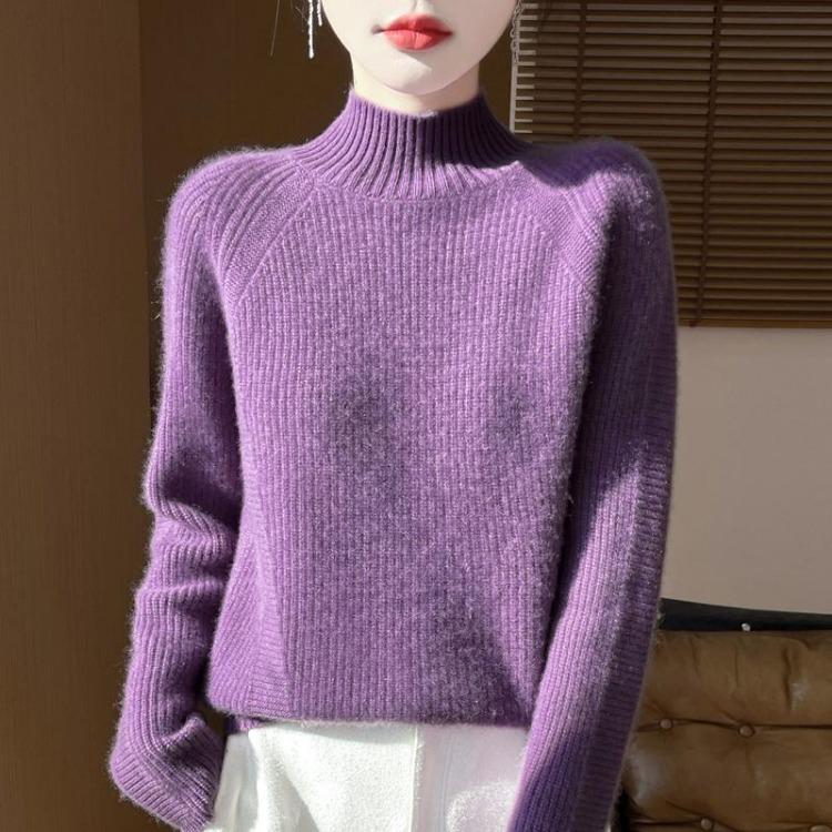 Thick Winter Wool Turtleneck Sweater Women 100 Percent Knit Pullover Tops MODERN NEW SAGA Jumpers Female