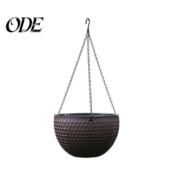 Hanging Pot Flower Basket Imitation Honeycomb Self Water Absorption Plant Hanger Waterproof Outdoor Resin for Garden