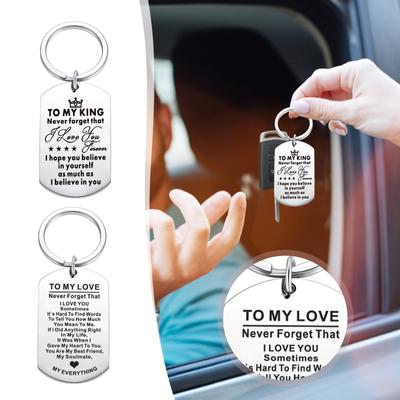 Valentine's Day Jewelry Stainless Necklace To My Wife Pendant Keychain