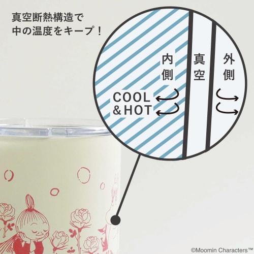 MOOMIN Stainless Steel Mug, 350ml, with Lid, Double-Walled Vacuum-Sealed, Boxed, Perfect for Gifting (Outing (GY))
