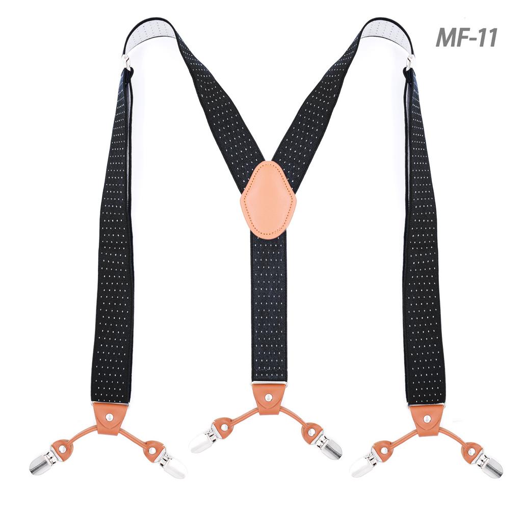 Man's Braces Leather Suspenders Adjustable 6 clip Men's Suspenders Fashion Clothing Recessionista Gift for Dad