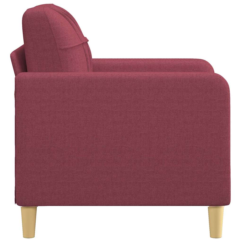 Vidaxl Fotel, Winna Czerwień, 60 Cm, Obity Tkaniną