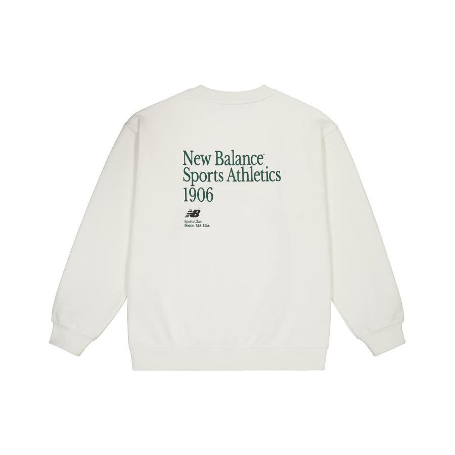 New Balance Sweatshirts Men's White Crew Neck Moderate Other NCD42081-IV