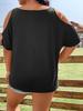 New Plus Size Gothic Skull 3D Print Casual Off-the-Shoulder Top