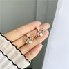 New Korean Hot Fashion Jewelry Fresh Cute Hook Drop Oil Flower Stud Earrings Crystal Earring For Women Party Jewelry Gift