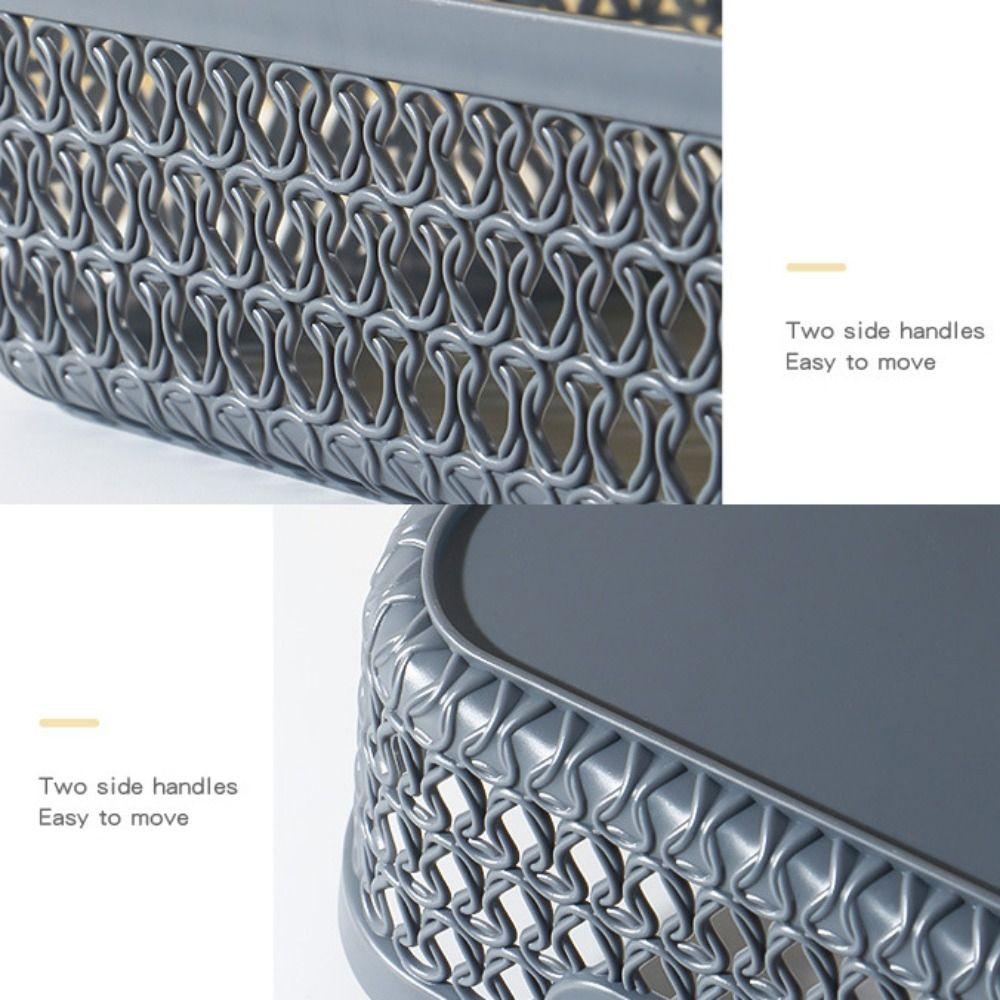 Multipurpose Storage Basket Hollowed Plastic Hollowed Plastic Storage Box Vented Simple Style Bathroom Storage Basket