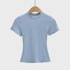 2024 American Women's Slim Fit Round Neck Short Sleeve Stretch T-Shirt
