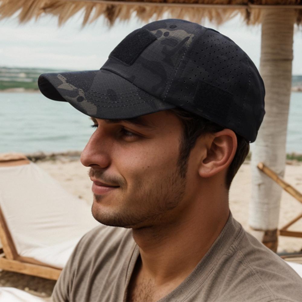 Men's Camouflage Breathable Mesh Baseball Cap for Outdoor Sports, Fishing & Duckbill Style