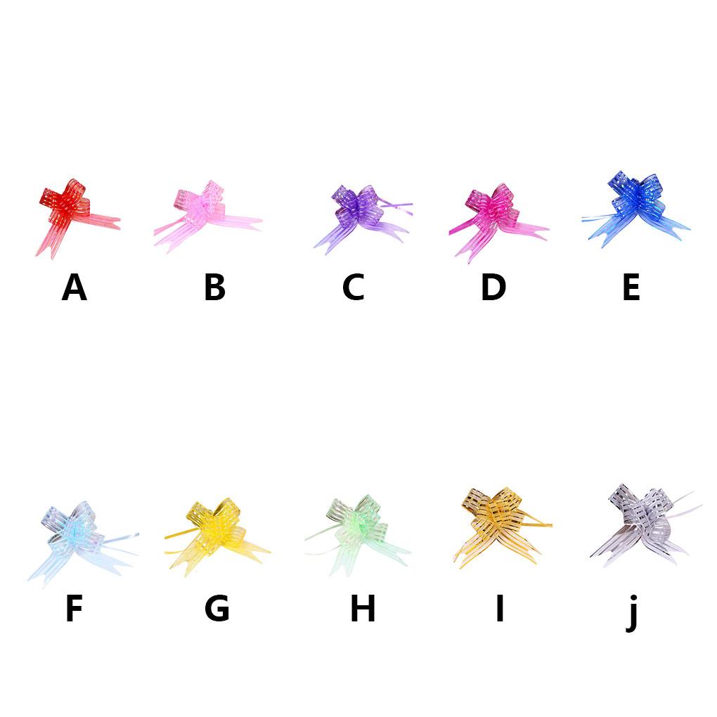 10pcs Pull Bow Beautiful Lightness Colorful Garland Romantic Handmade Ornament Latte Art Wedding Birthday Gifts Cupboard Handle