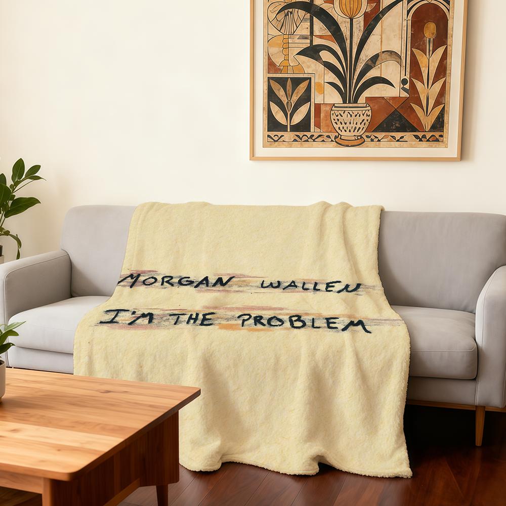 M-Morgan W-Wallen Ich bin das Problem Decke Super Warm Bequem Plüsch Überwurfdecke Kind Zuhause Sofa Schlafzimmer Geschenk
