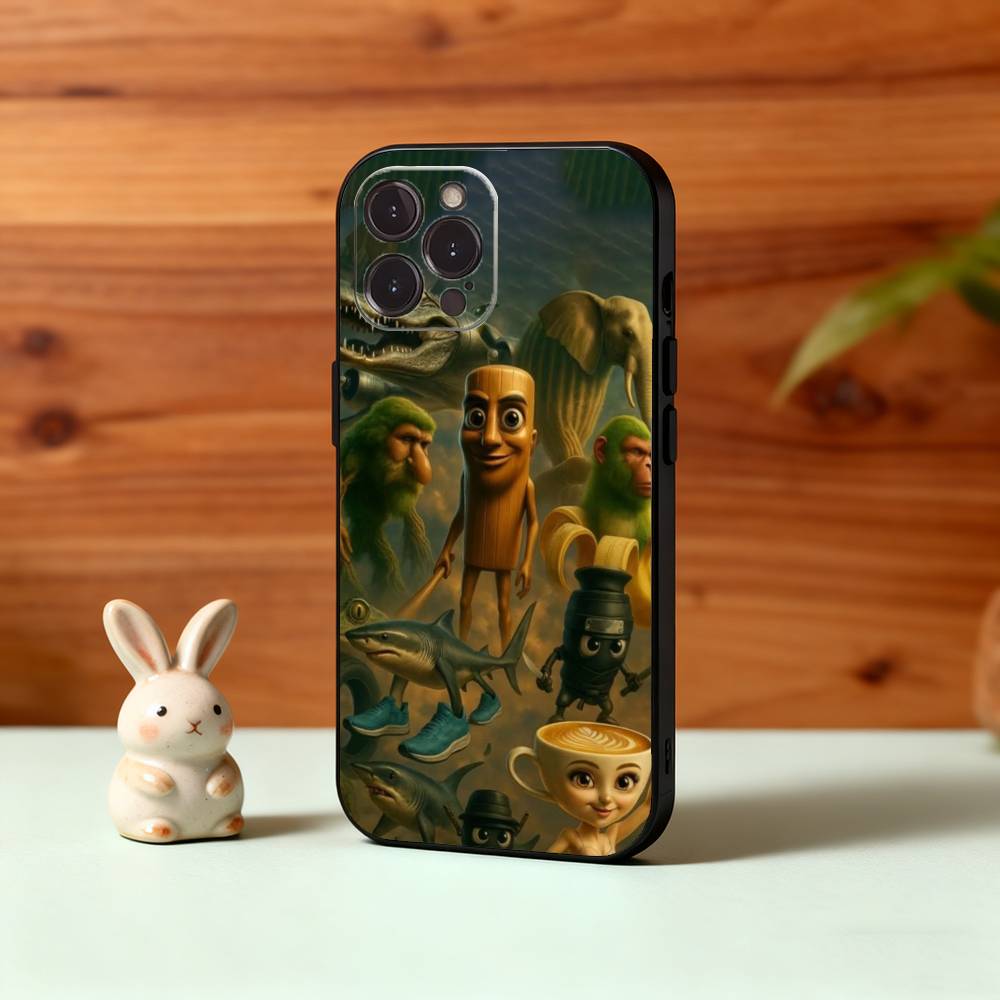 Vintage I-Italian B-Brainrot T-Tung Phone Case For iPhone17,16,15,14,13,12,Plus,Pro Max, 5G Others Soft Black Cover