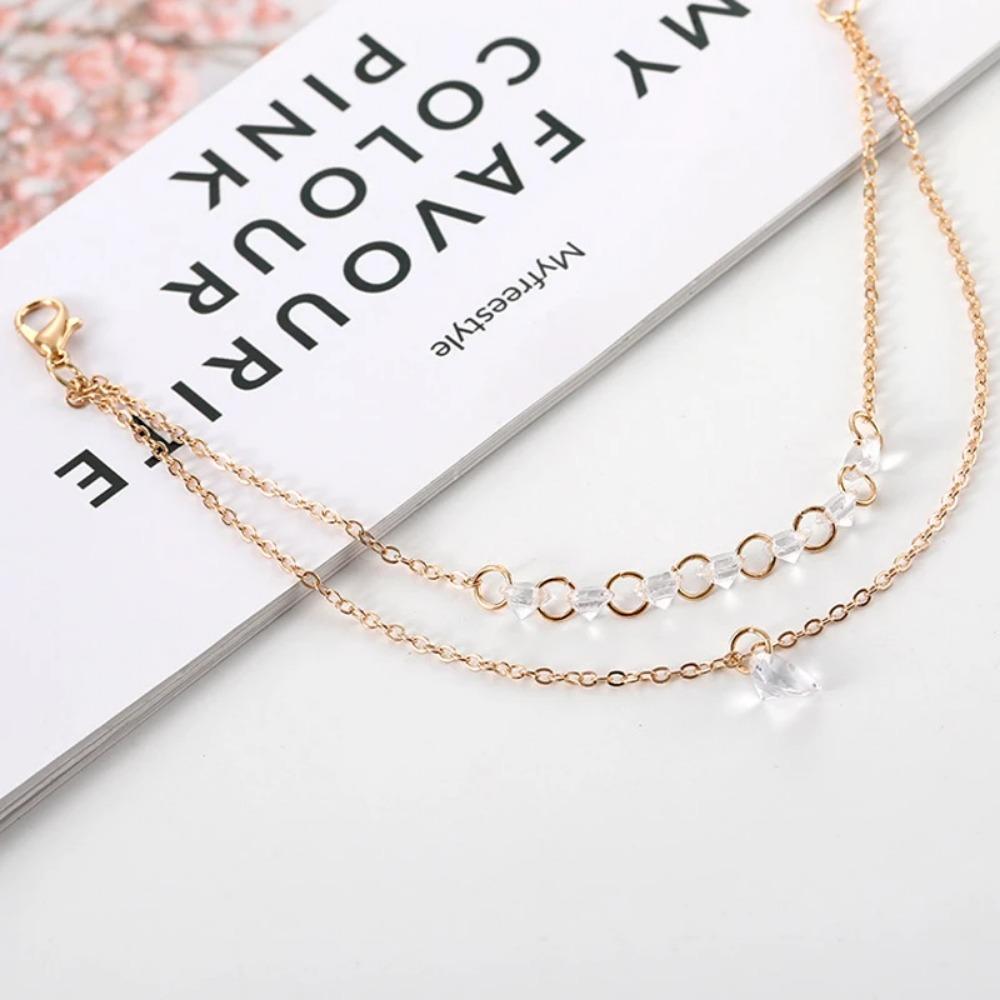 2024 New Fashion Simple Color Gold Femmes Cristal Multicouche Bracelet for Women Girl Jewelry Gifts