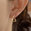 [Worn by Son Ye-jin] 925 Silver Twin One-Touch Ring Earrings W Gold