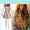 M3gan Cosplay Dress For Halloween Stage Performance With Satin Fabric For Adults And Teens