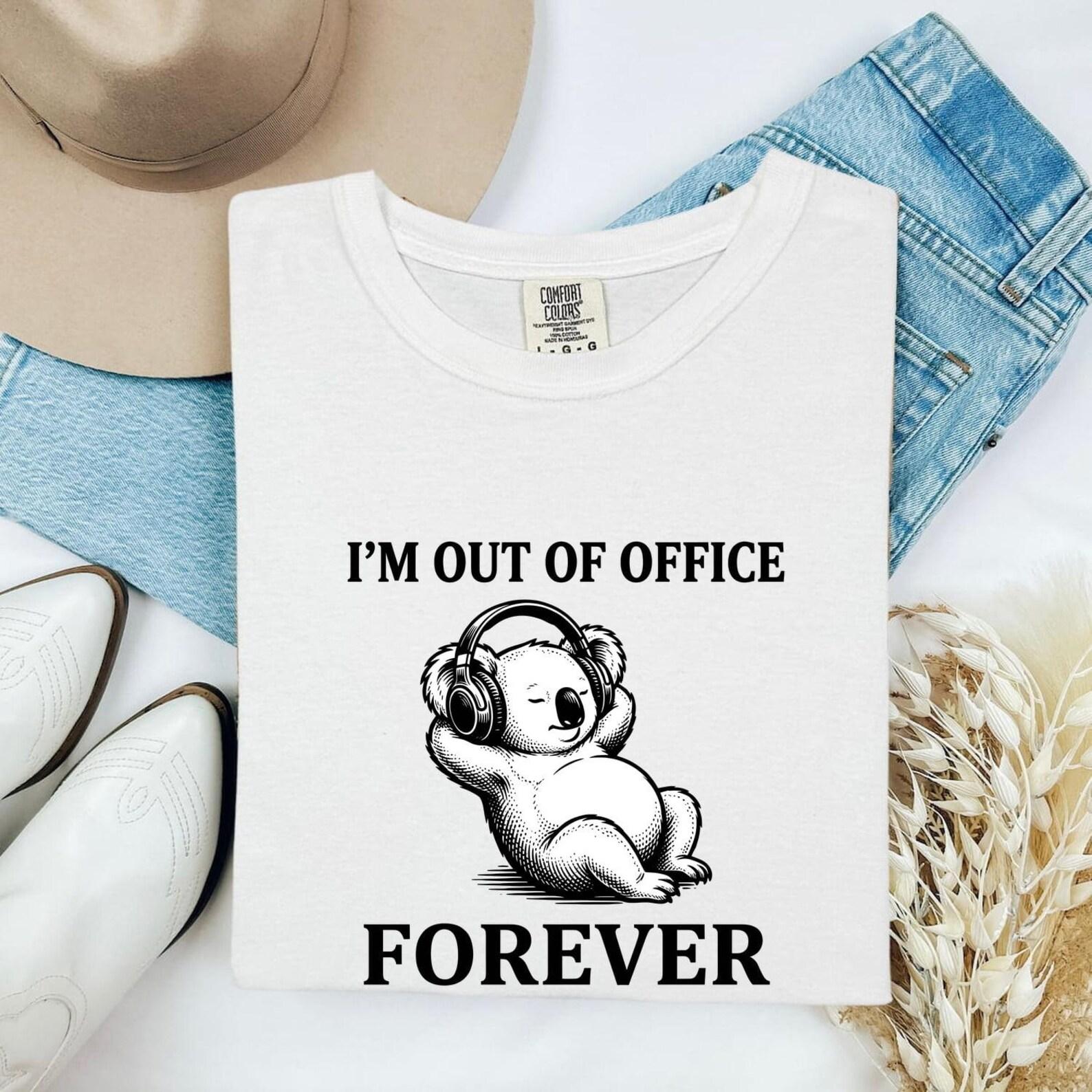 Koala Music Shirt Funny Nature Gift Women Illustration Tee Koala T-Shirt Humor Fan Cartoon Tshirt Wildlife Graphic Line Art Peace Tshirt XL