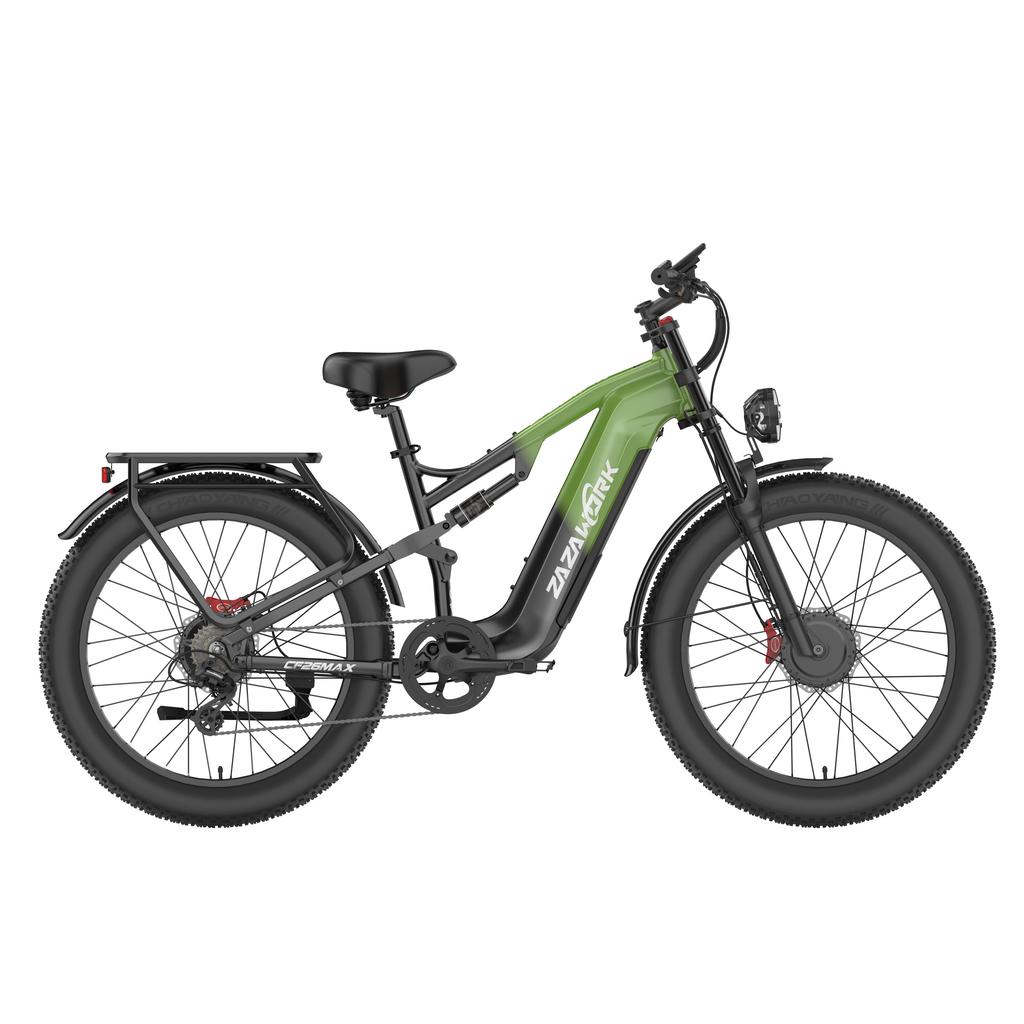 ZAZAWORK CF26MAX Electric Bicycle 1000W*2 Motor 48V25AH Battery 26 Inch Off-Road Tires 50 KM/H Top Seed 120KM Range E-Mountain Bike