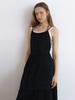 Anout Detachable Cotton Maxi Dress Black