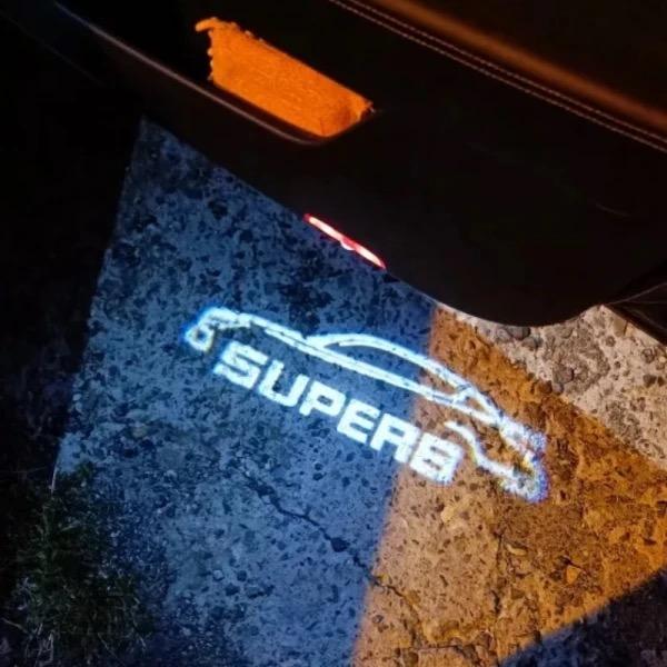 2pcs For Skoda Superb 2 MK2 Superb 3 2006-2024 Car Door Welcome Lights Laser Projector Wireless Car HD Courtesy Lamp