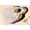 New Wind Cotton Handmade Woven Beach Bag One Shoulder Portable Leisure Hollowed Out Tourism and Vacation Fishing Net Bag