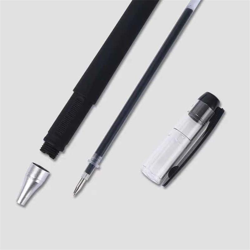 12/36pcs 0.5mm Matte Gel Pens+Refills Black Carbon Ink Ballpoint Pen Sign Pen Office & School   Supplies Stationery