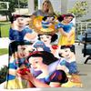 Cartoon Snow White and Seven Dwarfs Blanket, Super Soft Flannel Blanket, Perfect for Travel, Bedding, Sofa Blanket, Birthday Gif