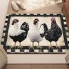 1pc Country-style Large Rooster Doormat Rural Farmhouse-style Suitable Home Decoration Entrance Non-slip Mat Kitchen Carpet
