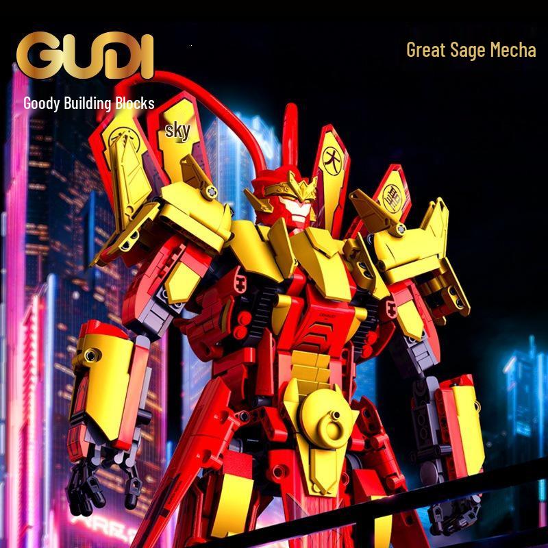 Goody Blocks Sun Wukong Mecha Model: Children's Educational Robot Toy
