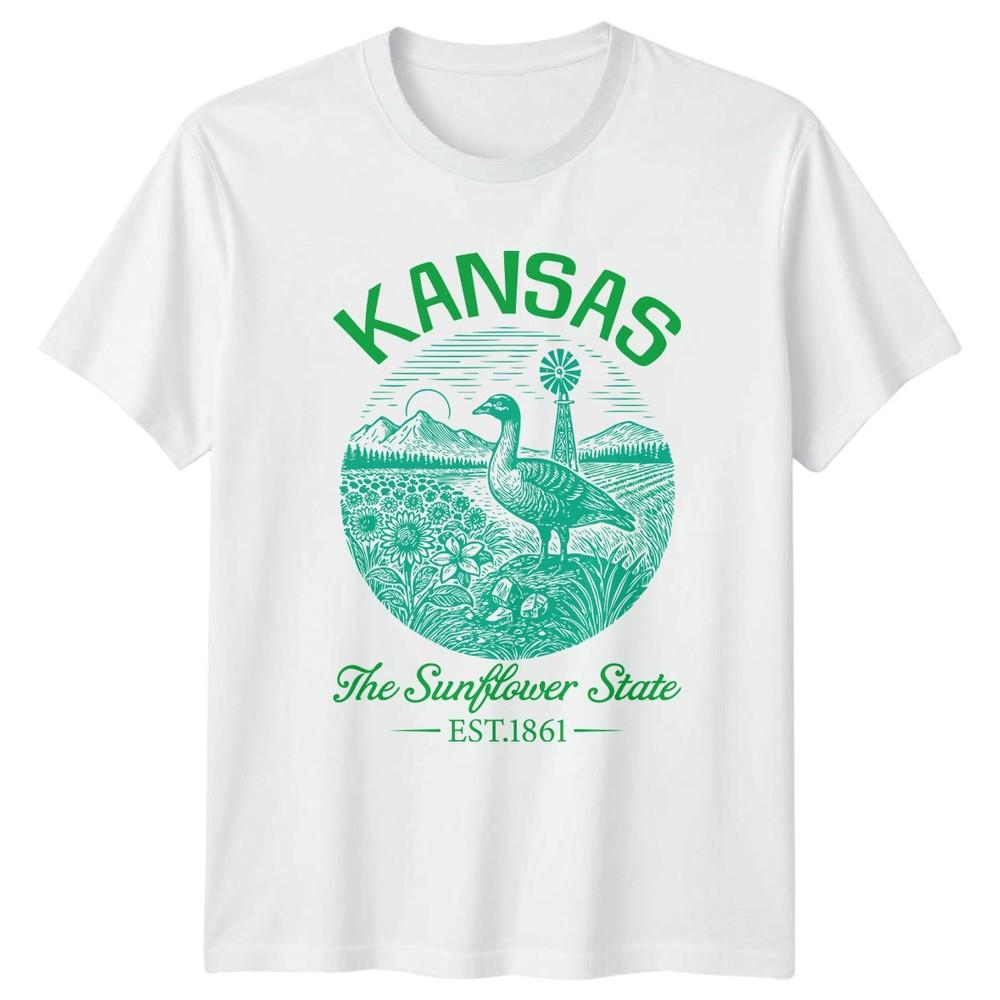 Kansas The Sunflower State Est TShirt Kansas Identity State Pride Gift S