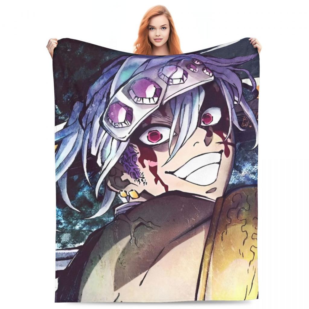 Zvukový pilíř Tengen Uzui Flanelová deka Anime Demon Slayer Vlastní přehoz na postel pohovku gauč 150*125cm Přikrývka
