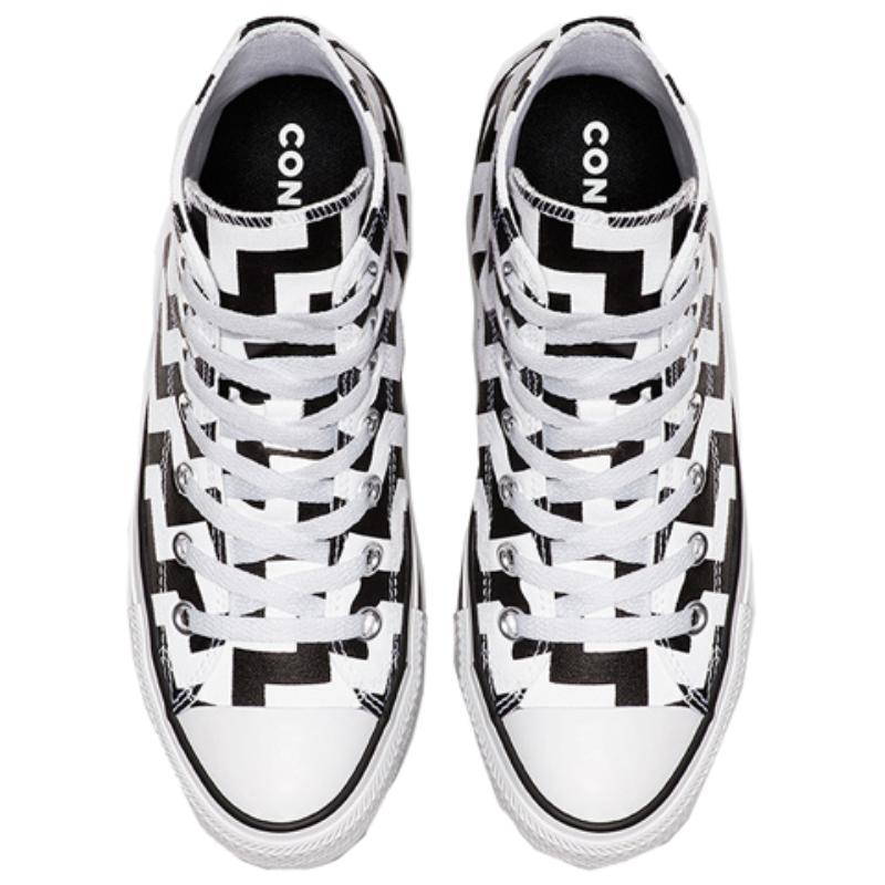 Converse Chuck Taylor All Star Glam Dunk High Top Comfortable Non-Slip Lightweight High Top Espadrilles Women's Black & White
