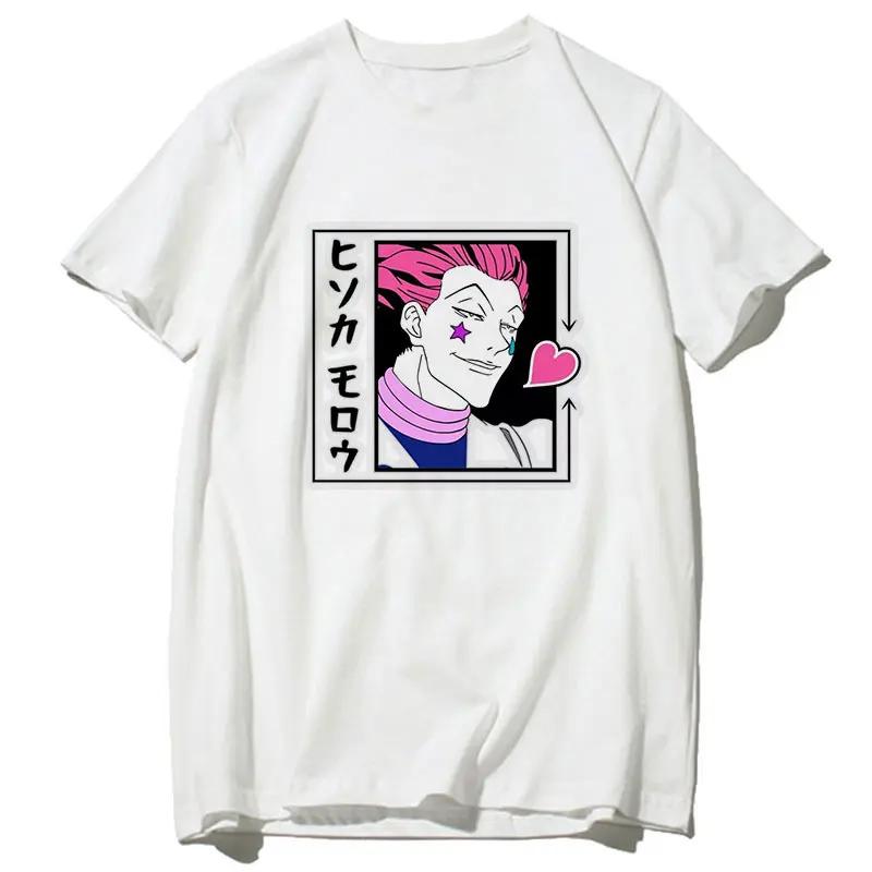 90s Japanese Anime Hunter X Hunter Unisex T-shirt Graphic Men Harajuku Kawaii Killua Tshirt Funny Hisoka T Shirt Tops Tees Male