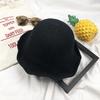 New Fashion Bucket Hat Spring Summer Hollow Knitted Hat Solid Color Sunhat Fisherman Caps Casual Foldable Beach Cap