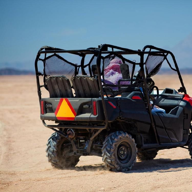 2er-Pack reflektierende Warndreiecke mit erhöhter Sichtbarkeit für den Einsatz in der Landwirtschaft, Golfcarts und Straßenbau Ve