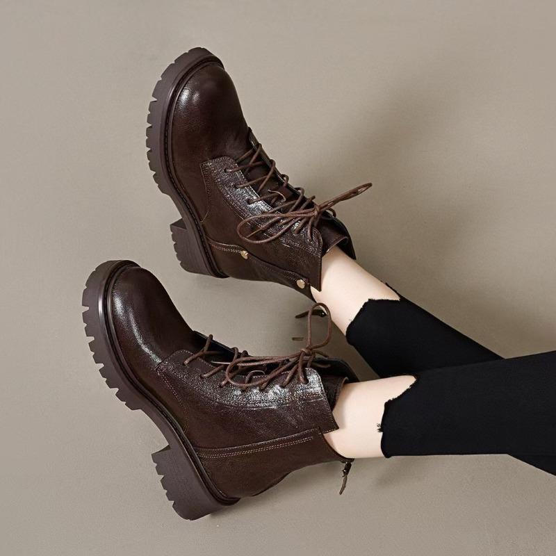 

Короткие ботинки Ботинки Martin Повседневные кожаные ботинки на плоской подошве Женские ботинки 40 коричневый