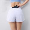 Schnelltrocknende Laufshorts für Damen, Sportschicht, elastische Taille, aktive Sportshorts mit Taschen, Yoga-Shorts