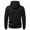 Men's Half Zipper Hooded Hoodies Solid Korean Sweatshirts Man Fashion Streetwear Hooded Sweatshirt Slanted Pocket Casual Hoodie