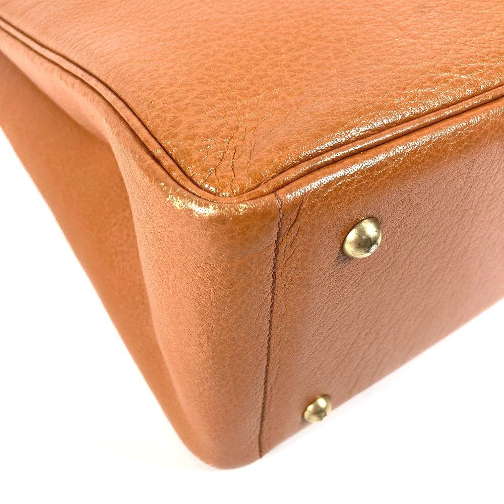 HERMES gallop Shoulder Bag Tote Bag Leather Brown